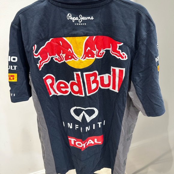 Pepe Jeans Red bull Infinity navy polo neck t shirt size M short sleeve new - Picture 6 of 8